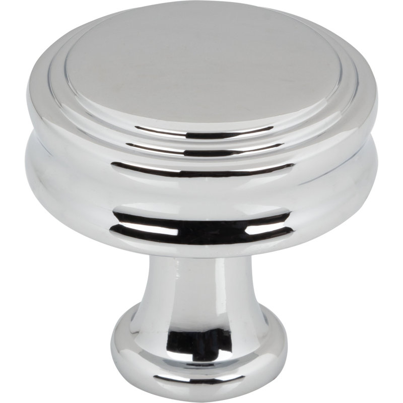 Coddington 1 1/4" Length Round Knob, Polished Chrome