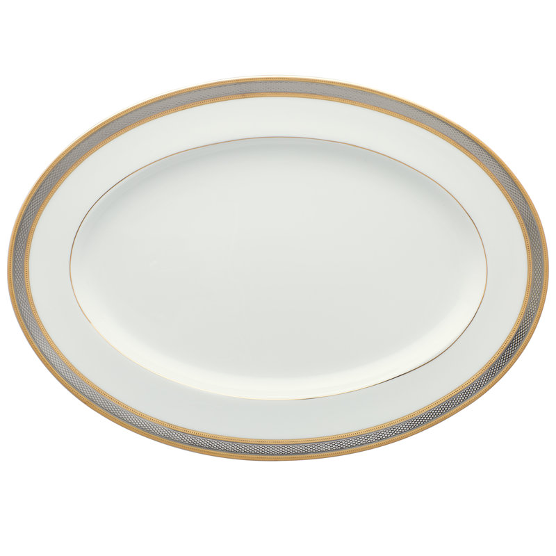 Plateau ovale Noritake Brilliance, H 1,25 po x l 11,5 po x L 16 po