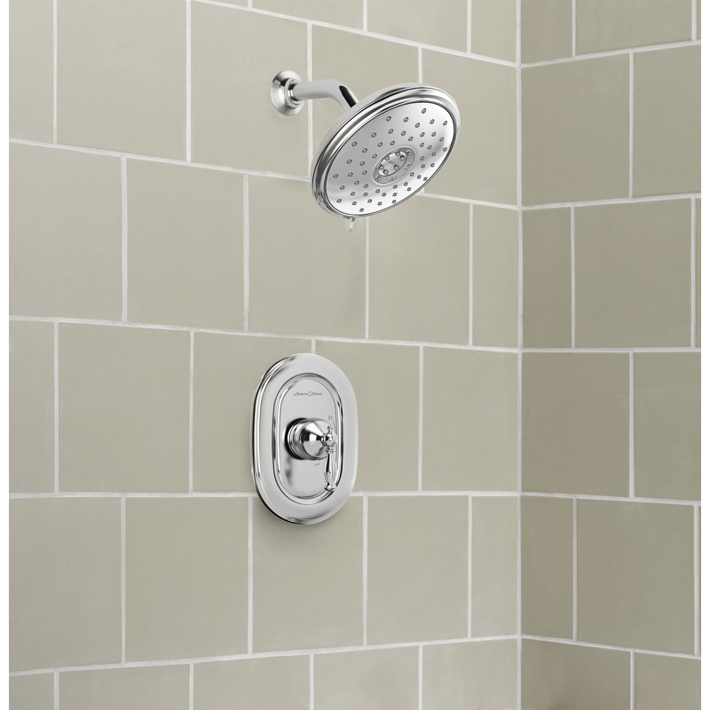 Robinet de douche thermostatique à contrôle de volume Quentin, Chrome poli