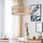 Luminaire suspendu en cristal 18 po doré à 6 lumières avec cadre en métal-809280857