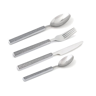 Luxury 24 Piece Chrome Plated Cutlery Set, Service for 6