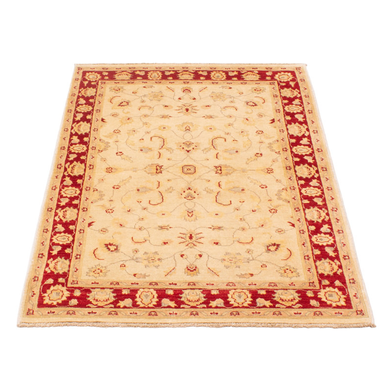 Tapis unique en laine noué à la main de style nouvel âge 4 pi x 6 pi 1 po Bansom