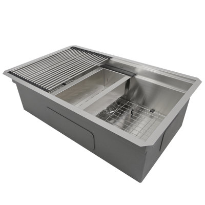 Island 32'' L Stainless Steel Single Basin Kitchen Sink