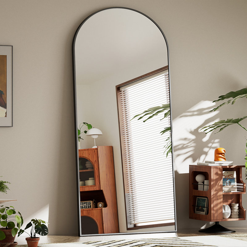 Dronfield Arch Mirror, Black, 71" x 30"