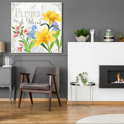 'Fleurs 2' by Fiona Stokes-Gilbert Acrylic Glass Wall Art, 36" x 36"