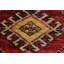 Tapis oriental rouge en laine noué à la main 2 pi x 2 pi 10 po Lovorko