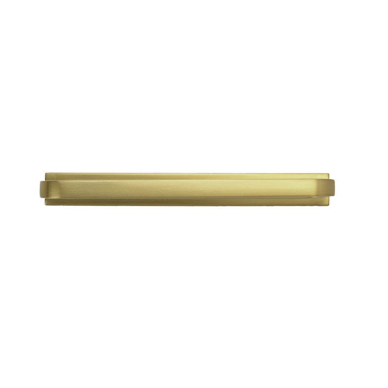 Corsa Collection Designer Pull  - Contemporary Hardware for Drawers & Cabinets, 3 3/4", Brushed Golden Brass