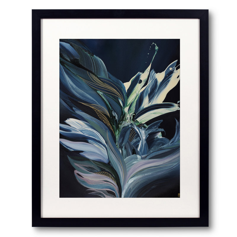Moonbeam Blossom Print by Novi Lim, Black Framed Paper, 20" H x 16" W