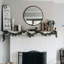 Miroir mural rond avec cadre en métal noir mat - Miroir circulaire pour la salle de bain, le salon, l'entrée, le couloir et le meuble-lavabo - Verre HD avec reflet transparent - Installation facile-1226662073