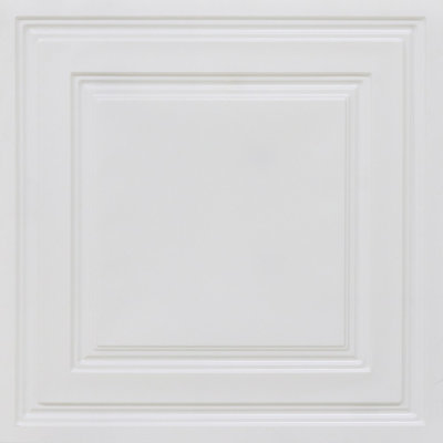 Tuile de plafond en PVC lisse 24 po L x 24 po