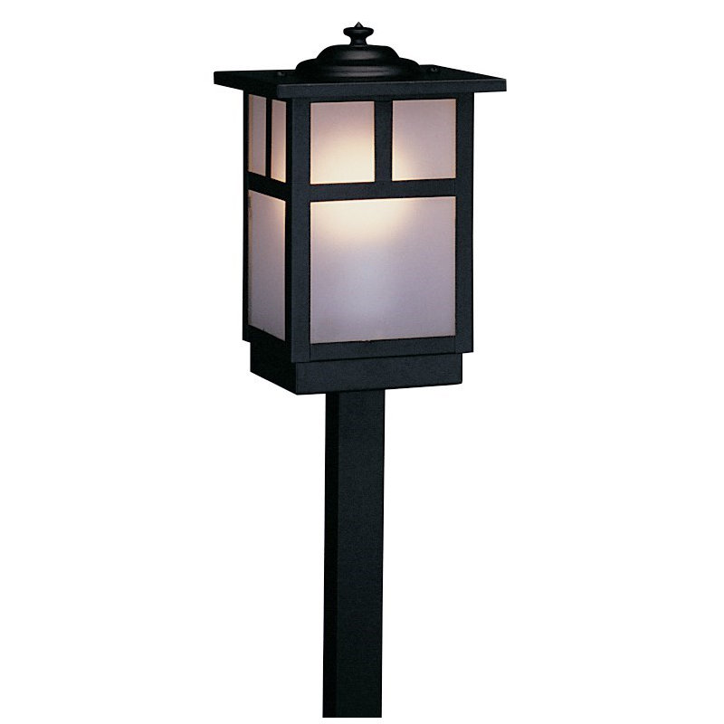 Éclairage de sentier 1 lumière Hylan, H 18,25 po x l 5 po / barre en T, Cuivre antique, Brun clair