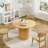 Pedestal Elegant Wood Texture Round Dining Table-483467932-483467934