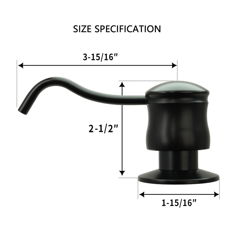 Distributeur de savon, Noir mat