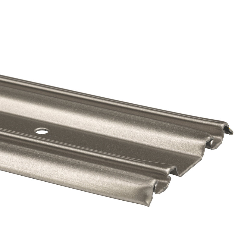 Rail inférieur pour porte de miroir Prime-Line (paquet simple), Nickel satiné, H 72 po x l 3 po x P 0,5 po
