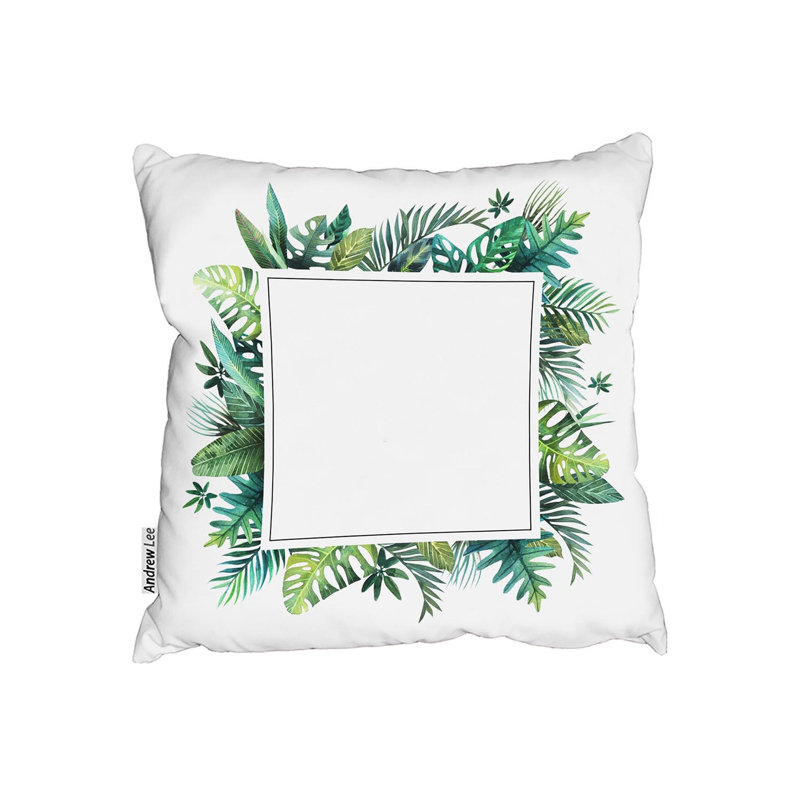 Indoor / Outdoor Floral Square Cushion, 45cm x 45cm