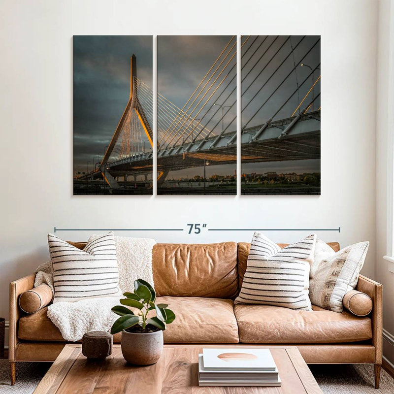 Lilie orageux, pont Leonard P Zakim, H 42 po x l 65 po