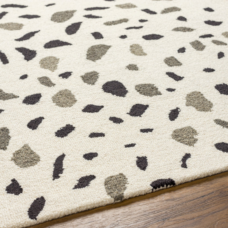 Chrisshawn Wool Abstract Indoor Rug, Rectangle 2' x 3'