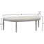 Coastal Button Tufted Light Beige Upholstered Bench With Weathered Grey Legs