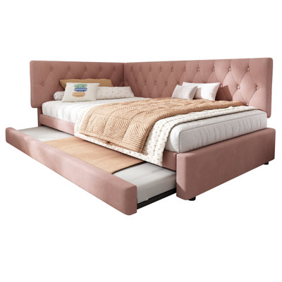 Upholstered Daybed with Trundle