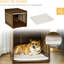 Lit cage pour chien avec circulation d'air, porte amovible, pour petits et moyens chiens, coussin en mousse brune et option de ventilation, chiens de taille - offre un environnement respirant