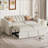 Sofas 2-in-1 Convertible Sofa Bed for 2, Woven Polyester | Beige | Polyester