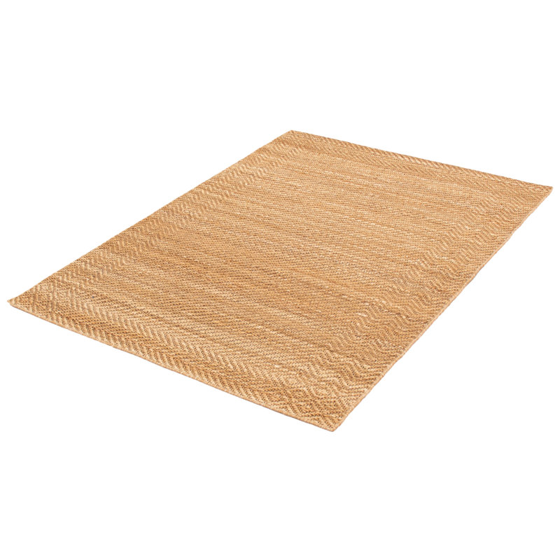 Tapis brun clair tissé à plat à la main Burson