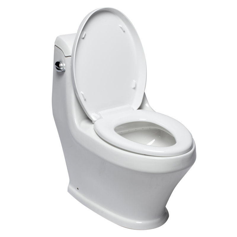 Siège de toilette allongé de remplacement à fermeture douce