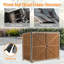 Armoire de rangement extérieure, remise à outils de jardin avec cadre en métal, armoire de salon