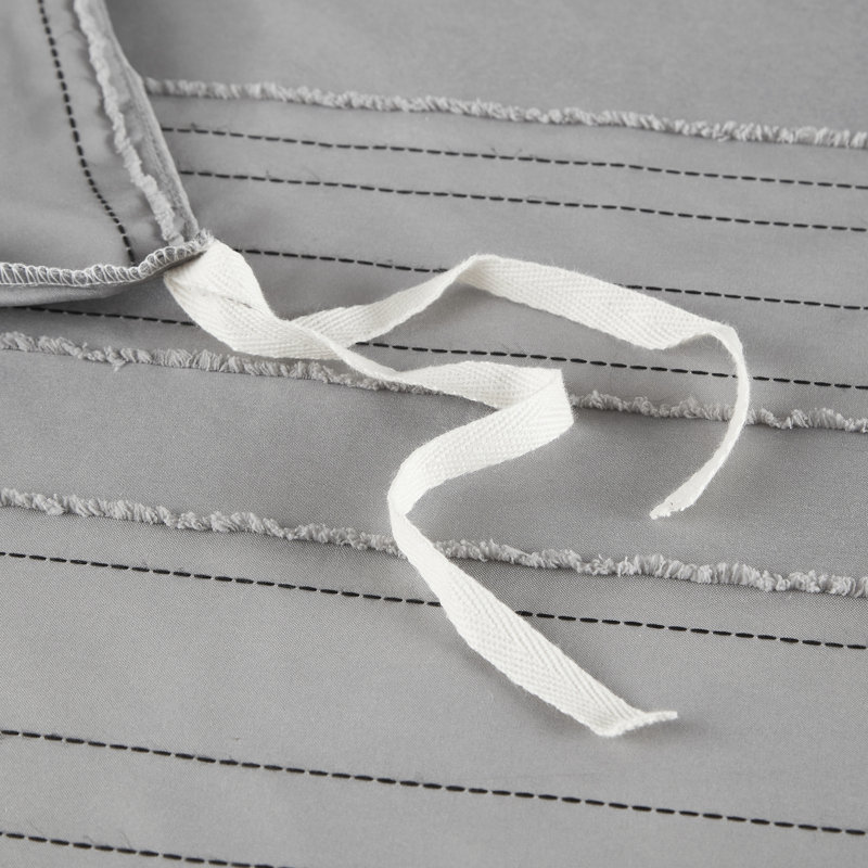 de literie en jacquard de polyester gris de style moderne pour la maison