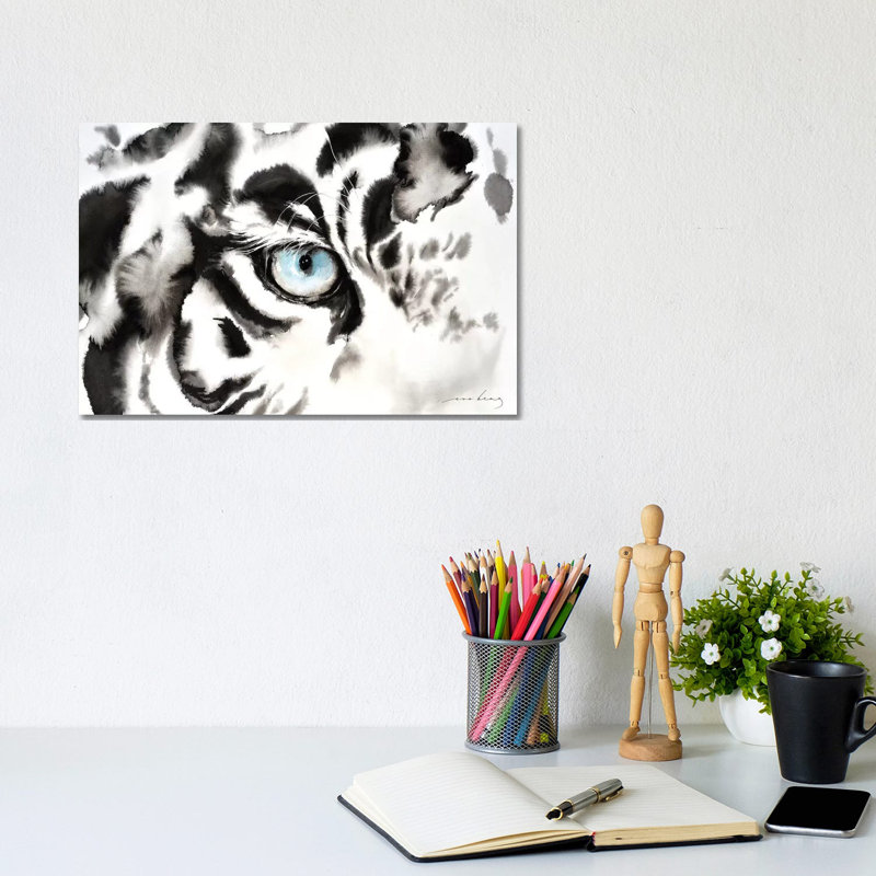 Tiger Look 1 Piece Wrapped Canvas Painting, 20.32 cm H x 30.48 cm W