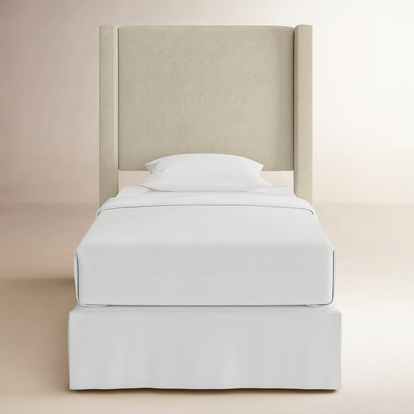 Hanson Upholstered Headboard, Twin, Milsap Canvas Sustain® Tweed