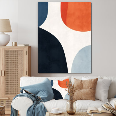 Blue And Orange Minimal Boho Pattern 3