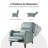 Beecher Traditional 28.75" Wide Genuine Leather Manual Club Recliner with Solid Wood Legs-443251221