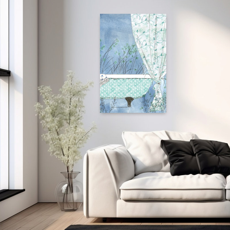 Soak In Nature, art contemporain, H 36 po x l 24 po