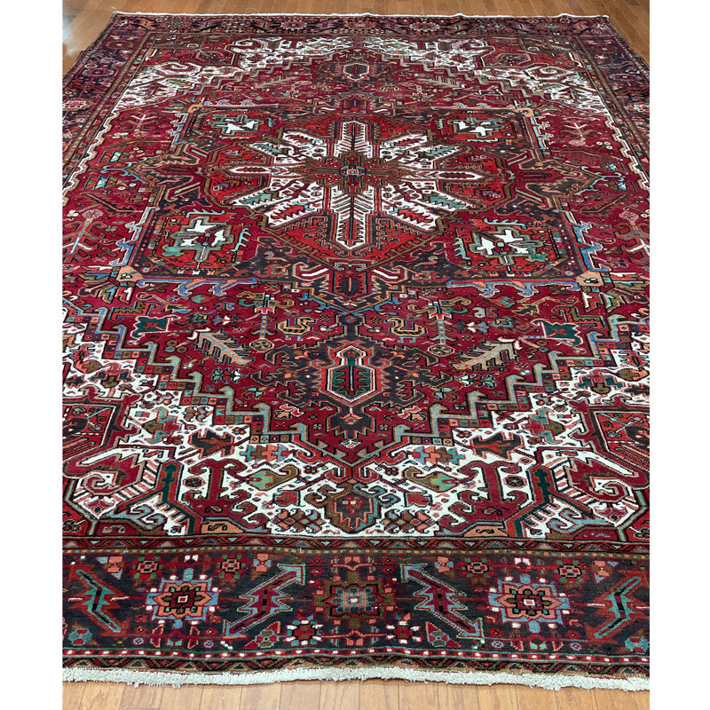 Tapis rectangulaire unique en laine 10 pi x 12 pi 8 po Saralynn