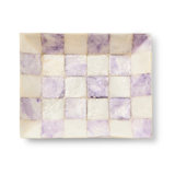 Violet Check Capiz Soap Dish