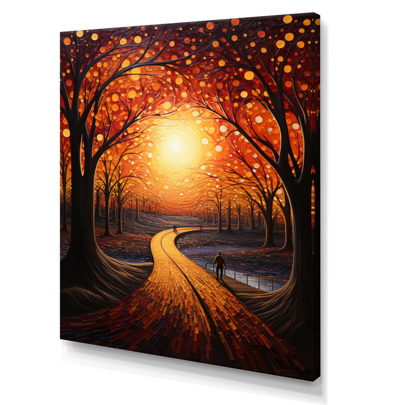 Tunnel Radiant Pathway Pointillism II sur toile, H 40 po x l 30 po x P 1,5 po, Toile tendue