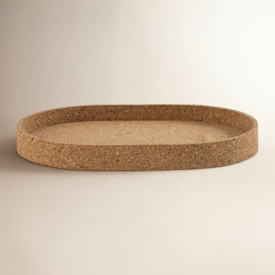 Oval Cork Decorative Tray