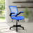 Techni Mobili Mesh Task Office Chair With Flip Up Arms, Blue