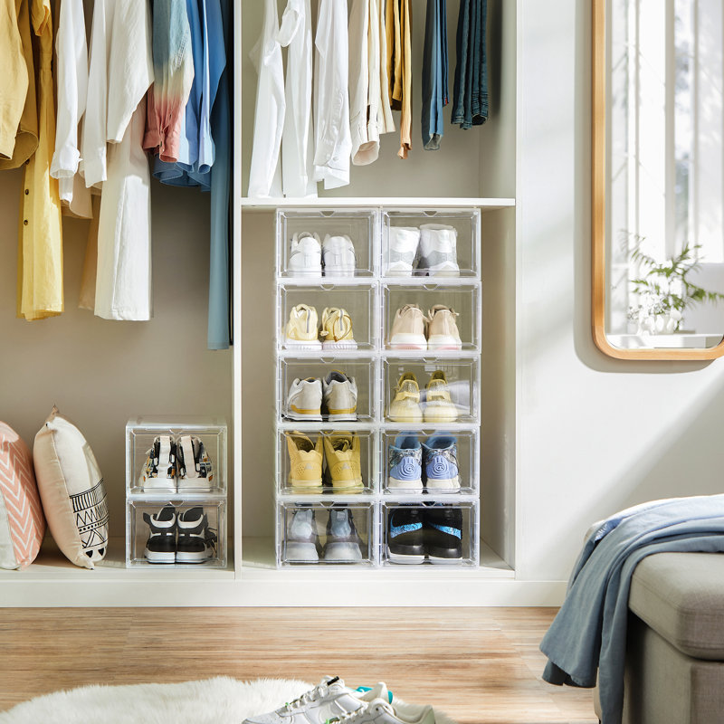 Stackable Shoe Storage Box, White