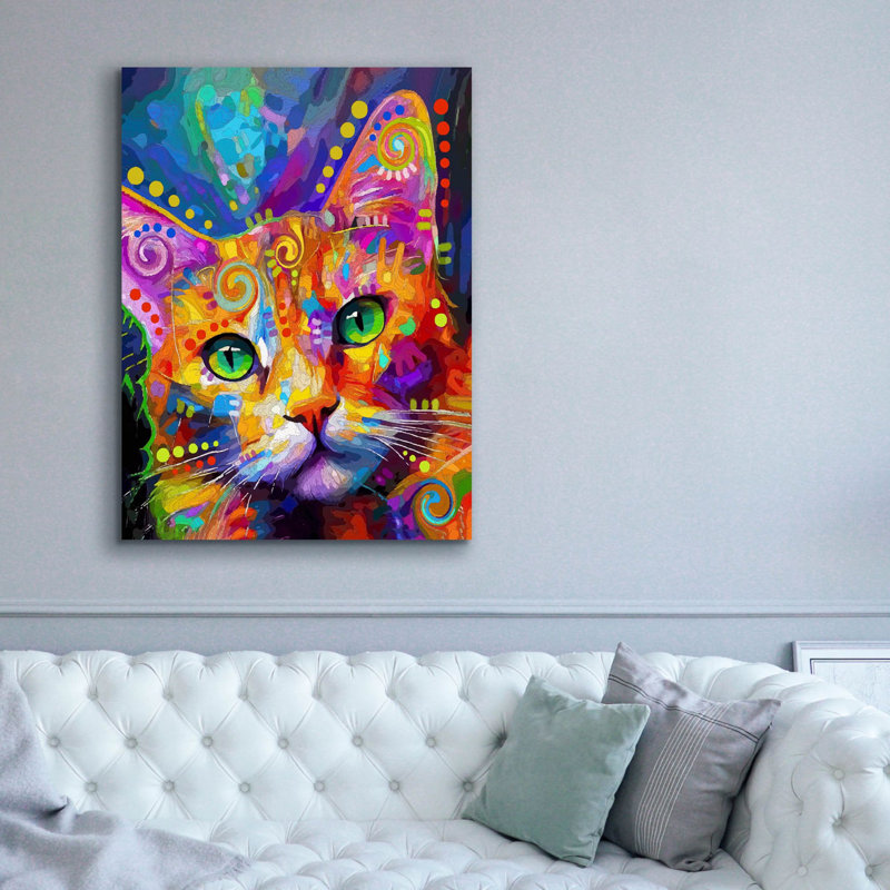 Toile épique Graffiti «Tabby Wants Treats» par Dean Russo, 40 po x 54 po