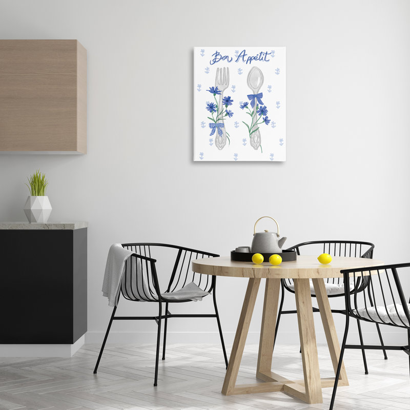 «Bon Appetit Floral», art mural sur toile par Ilis Avilés, H 30 po x l 24 po