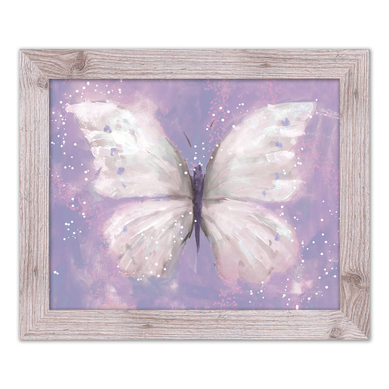 «Purple Butterfly», reproduction encadrée, Blanc, H 16 po x l 20 po x P 0,75 po