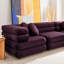 Canapé modulaire en velours 5 pièces Jubilee-104318348