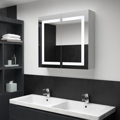 Allentown 80 mm W 68 mm H Surface Framed 3 Shelves with Mirror