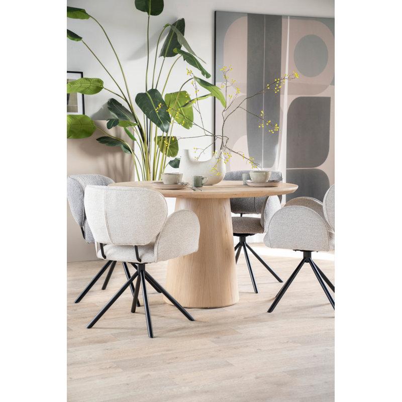 Upholstered Arm Chair, White