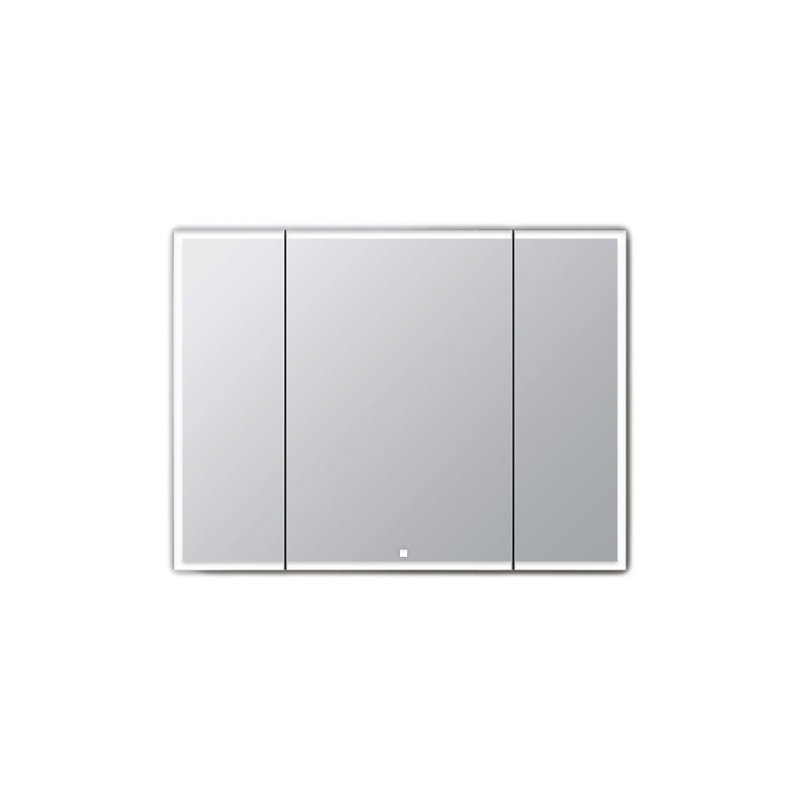 Armoire à pharmacie à DEL avec prises électriques Edge Royale l 40 po x H 32 po x P 5 po, désembueur, miroir grossissant 3X à DEL réglable