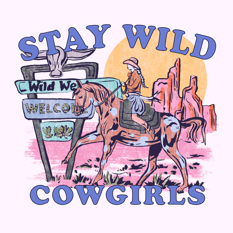 Stay Wild Cowgirl I by Melissa Wang - Wrapped Canvas Print, 51 cm H x 51 cm W