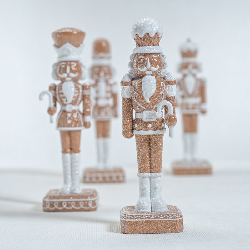 4-Piece Set Assorted Gingerbread Soldier Figurines
