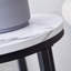 Table d'appoint moderne en faux bois aggloméré avec base en X